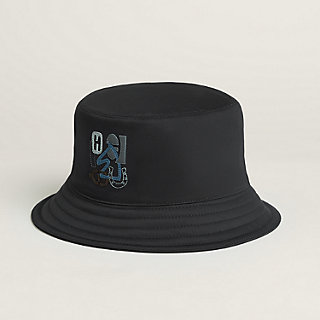 Fred Puzzle bucket hat - Black | Hermès USA